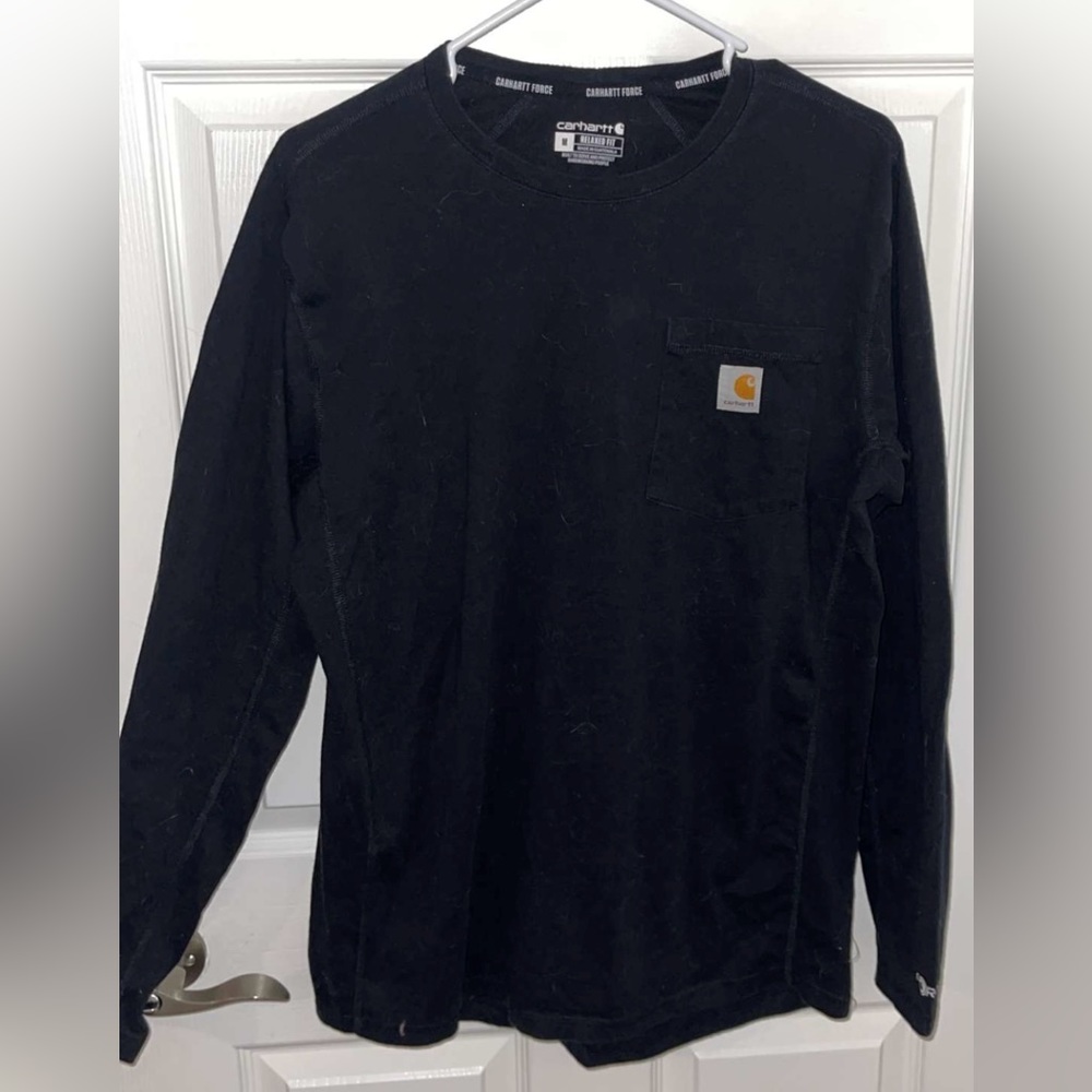 Carhartt Men's Force Relaxed Fit Midweight Long-Sleeve Pocket T-Shirt - Picture 7 of 9